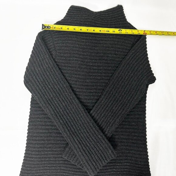 Fisherman Out of Ireland Knit Craft Ribbed Charcoal Button Sweater Jacket Sm. - Picture 11 of 16